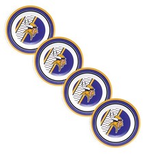 4 PACK MINNESOTA VIKINGS 7" MELAMINE HARD PLASTIC GAME DAY SNACK BOWLS FREE SHIP