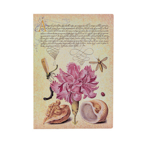 Pink Carnation (Mira Botanica) Midi Unlined Softcover Flexi Journal (Elastic