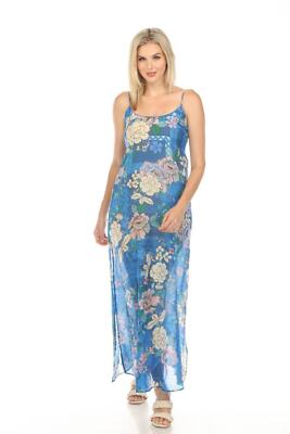 blue strappy maxi dress Palma Low Back Strappy Maxi Dress Baby Blue main image 1