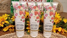 Bath  Body works BUTTERCUPS  BERRY BELLINI Body Cream 8 Oz. Lot 3