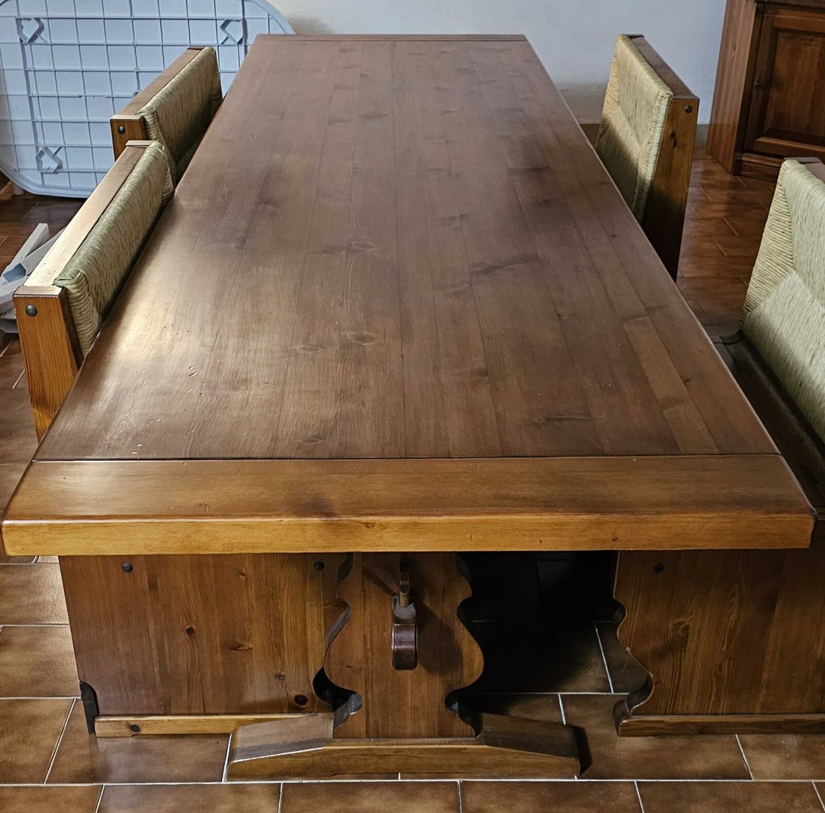 Tavolo Fratino in legno massello con panche - Main Image