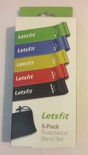 Letsfit JSD01 Resistance Loop Bands - Pack of 5