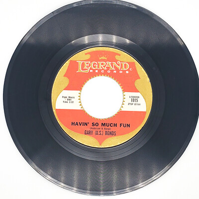 Gary U.S. Bonds Dear Lady Twist Record 45 RPM Single 1015 Legrand 1962 Y