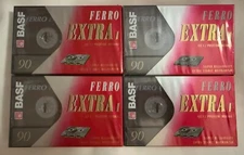 (4) BASF Ferro Extra I 90 Minute Cassette Tapes Position Normal IEC I Lot of 4