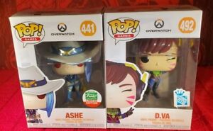 Funko Pop Overwatch ASHE #441 (HOLIDAY SKIN) & D.VA #492 (NANO COLA SKIN) 889698374347 | eBay