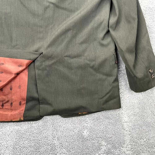 VTG Allen MFG Jacket Mens 42 Green Blazer Coat Co Denver Western Single Breasted - Picture 7 of 10