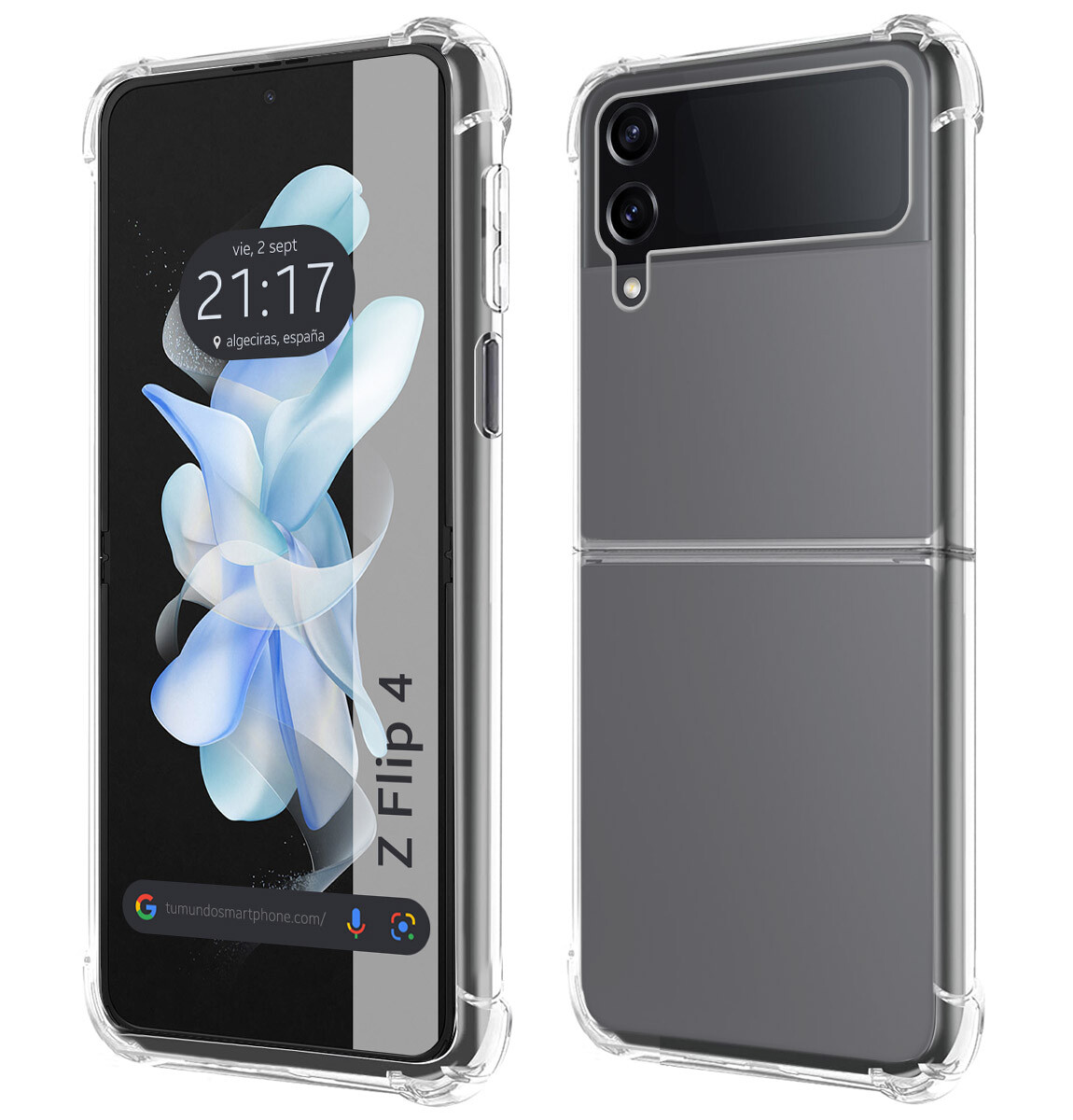Funda Silicona Antigolpes Transparente para Samsung Galaxy Z Flip 4 5G