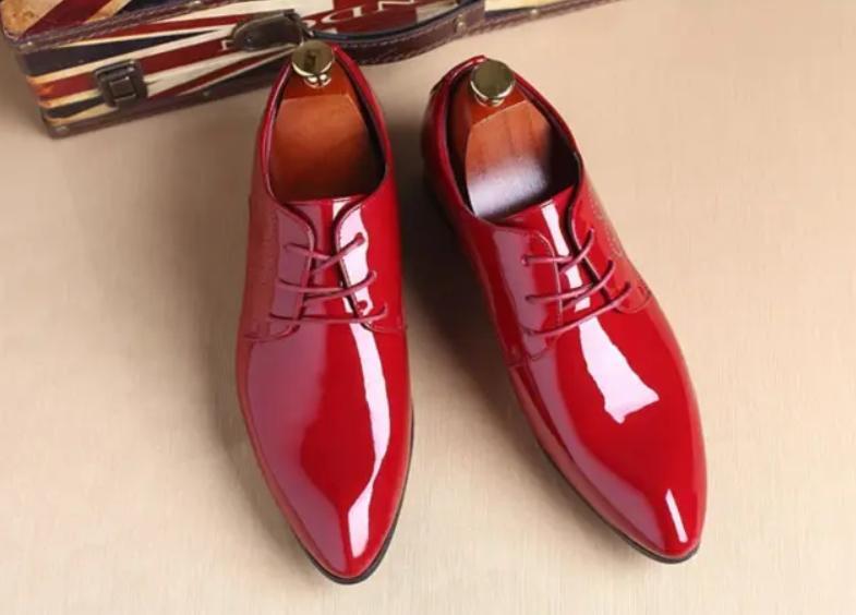 SAOLA Scarpe stringate da uomo glitter a punta tacco a blocco eleganti business matrimonio oversize