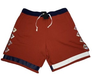 red nike sweat shorts