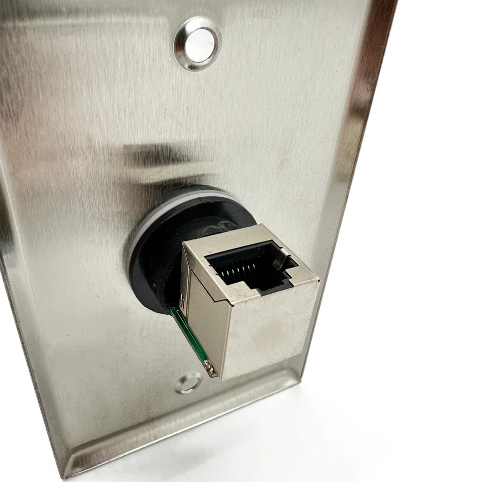 Outdoor Weatherproof Ethernet Wall Plate Bulkhead Connector Jack IP67 RJ45 CAT6 - Image 3 of 4