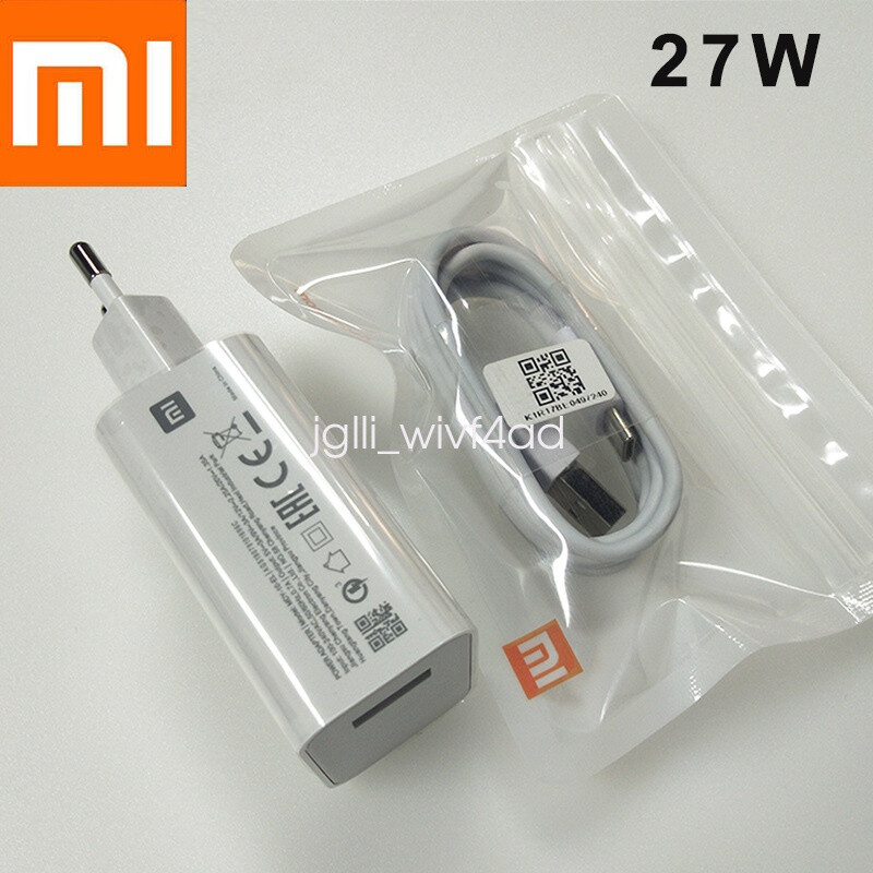 Original Xiaomi 27W Fast Charger Adapter USB Type C Cable Mi 10 K20 K30  Pro 5G