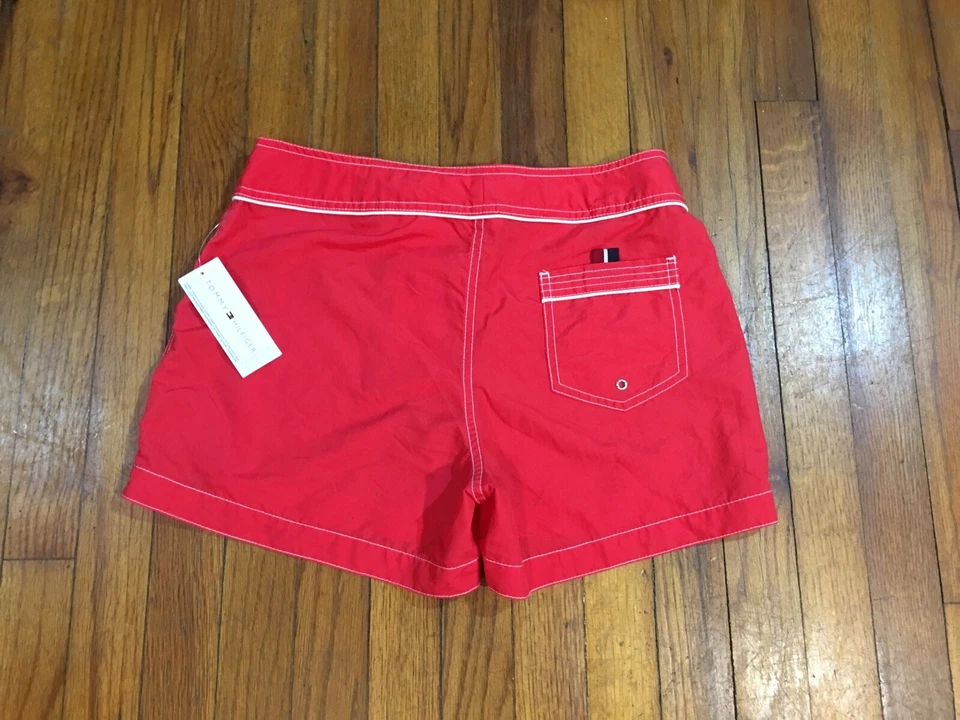 NWT Tommy Hilfiger Swim Shorts Trunks Red Shorts Boys Kids Size 4 Fits 30W New - Image 3 of 4