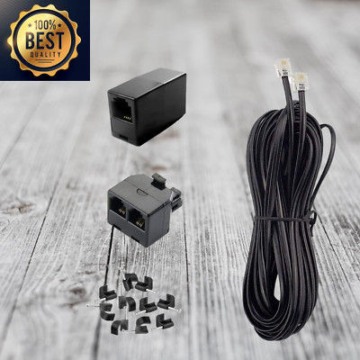 Phone Cord 15FT, Landline Telephone Cable with RJ11 Plug, Includes ...