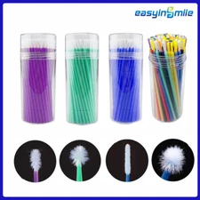 100Pcs Dental Micro Brush Bottle Dental Disposable Micro Applicators Brush Teeth