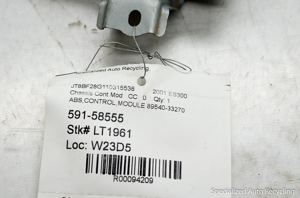 2000-2001 LEXUS ES300 ABS CONTROL MODULE 89540-33270 OEM Foto 3 de 3