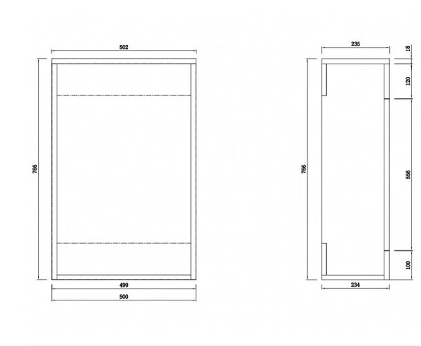 WC Unit Bathroom Vanity Back to wall Pre-assembled -Light Grey 500 W 235 D - Image 3 of 3