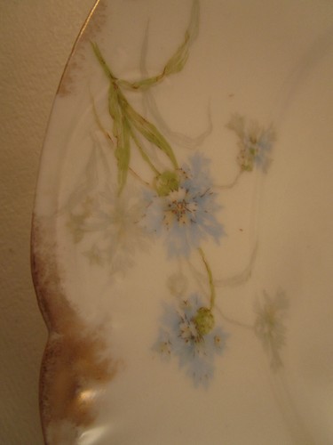 Theo Haviland Limoges France Schleiger Blue Flowers Set of 4 Dinner Plates B - Picture 8 of 12