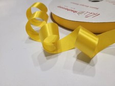 Hubschercorp Craft Sewing Ribbon Roll Yellow Satin Badge 1" W x 207 Yds. 9662B