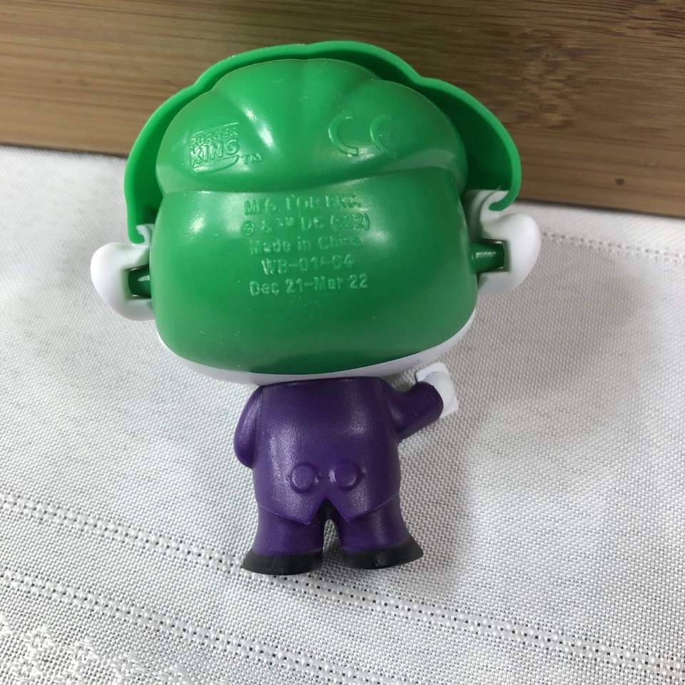 2021 Burger King DC Comics JUSTICE LEAGUE The Joker Toy BK Batman Villain 3" - Image 4 of 4