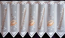 Kaffee Scheibengardine Küchengardine in 13 Breiten Bistrogardine Cappuccino Neu