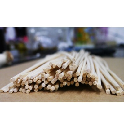 100 Sola Wood Rattan Reeds for Diffuser Stick Fragrance, 12 inch. Length3.5mm