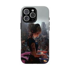 For iPhone / Galaxy / Pixel   DJ Girl Rooftop City Party Set Phone Case