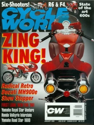 1999 Cycle World Article Reprint Ducati MH900e & 996 Sales Brochure - Image 1 of 2