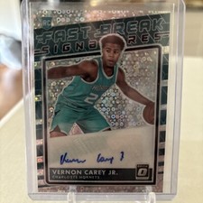 Vernon Carey Jr 2020-21 Optic Fast Break Disco Signatures Auto Rookie Hornets