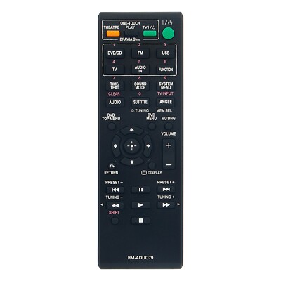RM-ADU079 Replace Remote Control Fit for Sony Home Theater DAV-TZ230 DAV-TZ210