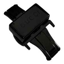 20MM i-GUCCI RUBBER STRAP DEPLOYMENT BUCKLE YA1142 BLACK BUCKLE PIN
