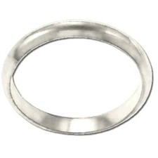 Sterling Silver Ladies 3mm Round Edge Band Ring