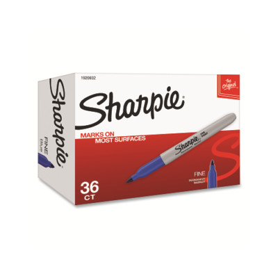 Sharpie Fine Tip Permanent Marker, Blue, Bullet - 216 per CA - 1920932