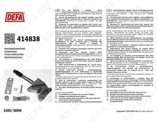 Engine Heater Element DEFA 414838 for BMW 325d 330d E90 E91 E92 E93 N57D30A '08+ - Bild 6 von 9