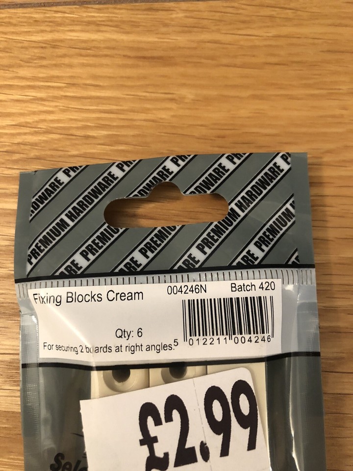 Premium Cream Modesty Blocks Kitchen Cabinet Cupboard Fixing Joint ...