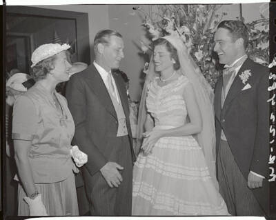 Eunice and Robert Shriver at Their Wedding Reception - Mr. And - 1953 Old Photo