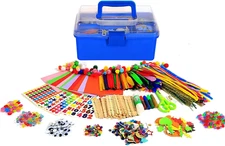 Arts and Crafts Supplies for Kids -1000+ Pcs Art Craft Kit in Carrying Travel Bo