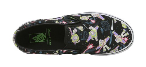 VANS Slip On Buzz Lightyear Canvas Big Kids Children Girls Boys Shoes Black - Picture 5 of 6