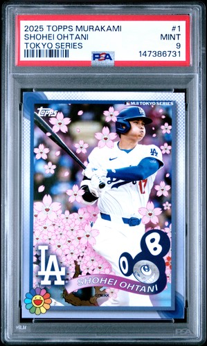 2025 TOPPS TAKASHI MURAKAMI + MLB WORLD TOUR TOKYO SERIES #1 SHOHEI OHTANI PSA 9