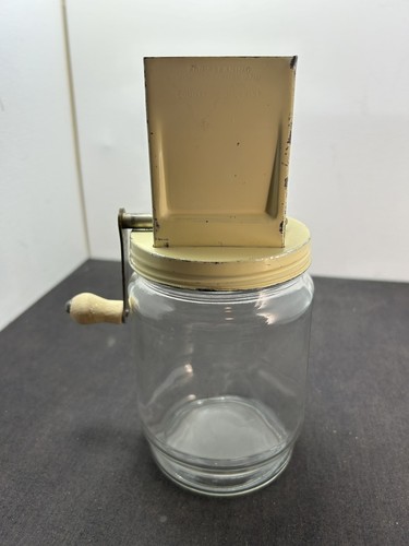 Vintage Metco Lebensmittel Reibe, gelb, alles original Anchor Hocking Glas 8,75" T - Bild 6 von 9