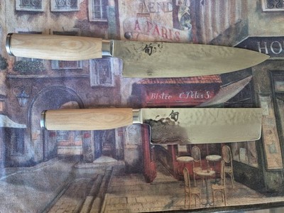 Shun Premier Blonde Knife SET Chef And Nakiri