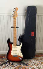 Fender American Standard Stratocaster Electric Guitar Brown Sunburst w/ Case ATX