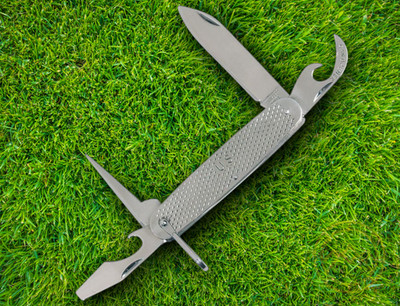 U.S. Army Pocket Knife Multi Tool Stainles Steel Handle 4'' Closed Tools Included