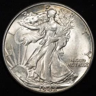 1942-D Walking Liberty Silver Half Dollar Choice Uncirculated BU+