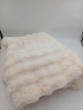 Faux Fur Throw Blanket 59x79 White Plush Soft Cozy Faux Sheepskin Adults Warm