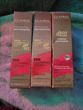 Clairol Soy4PLEX Creme Permanent Hair Color 3RR Medium Reddest Brown Lot of 3