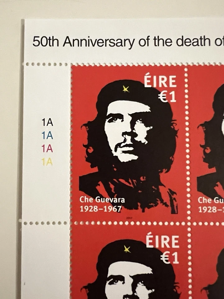 Irlanda 2017 Che Guevara 2 Folhas 1A e 1B Esgotado Selos RAROS de Alto Valor Irlandeses - Imagem 3 de 4