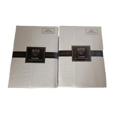 2 Charlotte Thomas Lucinda Ivory Single Quilt Cover Sets 180 Polycotton Percale