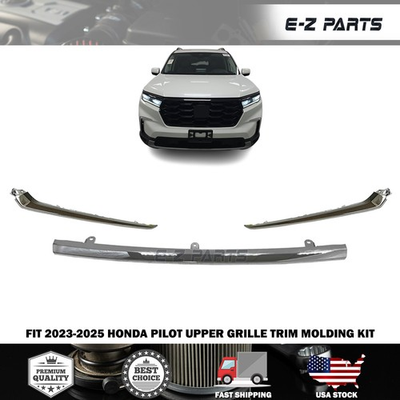 #ad Fit 2023 2025 Honda Pilot Upper Grille Trim Molding Kit $149.99