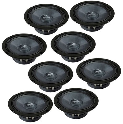 Harmony Audio HC-CMB65 Car Stereo Cabron Midbass Midrange 6.5'' Speakers - 4 Pair