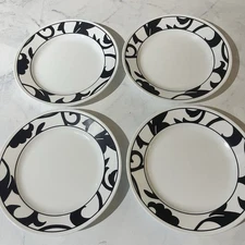 Corelle Noir 8 Piece Set Dinner Plates x 4 & Salad / Dessert Plates x 4 VGUC